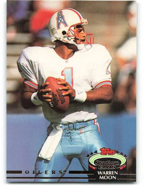 1992 Topps Stadium Club #120 Warren Moon EX Excellent Houston Oilers Football Card - Football Card Single