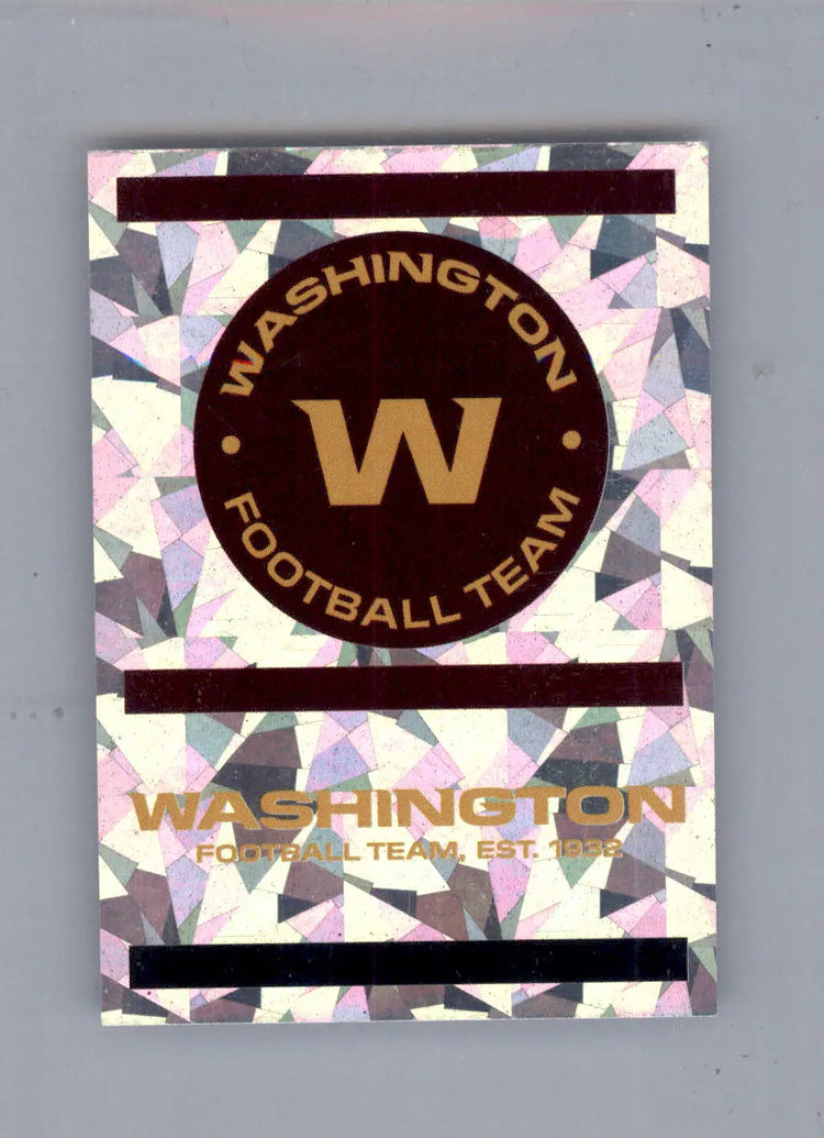 Washington Football Team Logo FOIL 2021 Panini Sticker & Card Collection #343 - Football Card Single