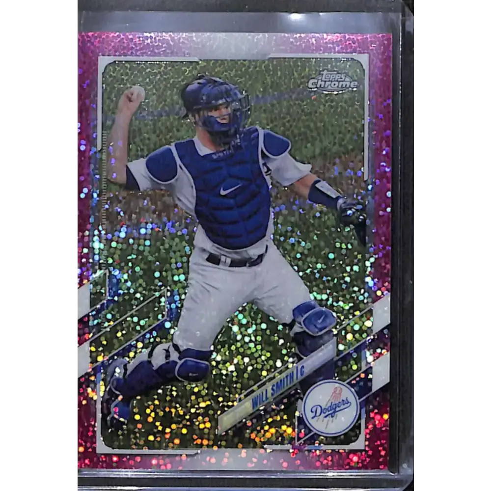 2021 Topps Chrome #30 Will Smith Magenta Speckle Refractor #/350 NM-MT Baseball Card - Baseball Card Single