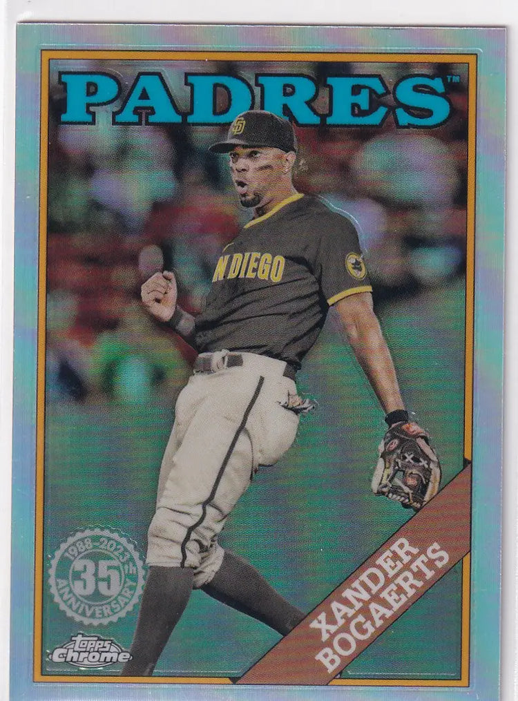 2023 TOPPS CHROME #88BC-8 XANDER BOGAERTS REFRACTOR- SAN DIEGO PADRES - Baseball Card Single