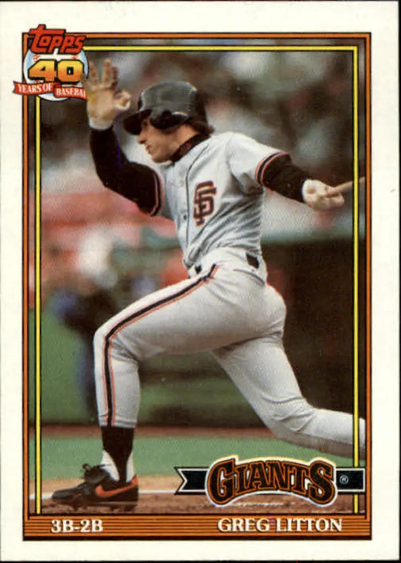 1991 Topps #628 Greg Litton NM-MT Giants