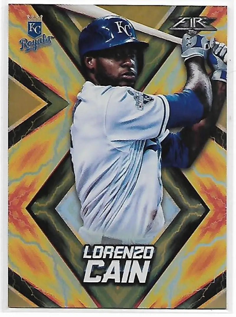 2017 Topps Fire Orange #30 Lorenzo Cain NM-MT 054/299 Royals ID:3332