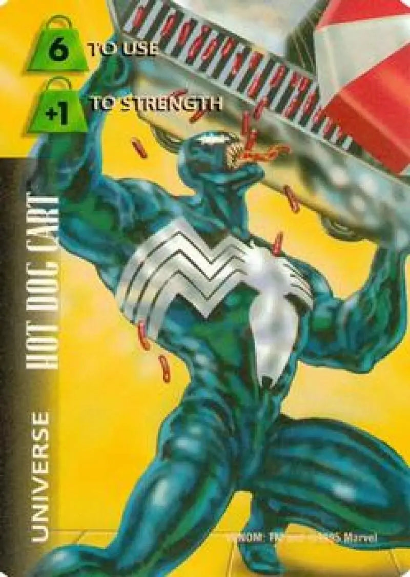 1995 Fleer Marvel Overpower #NNO Venom - Hot Dog Cart NM Near Mint ID:6684