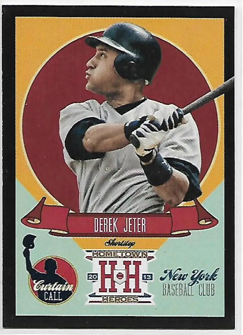 2013 Panini Hometown Heroes Curtain Call Black #11 Derek Jeter NM-MT Yan ID:5968