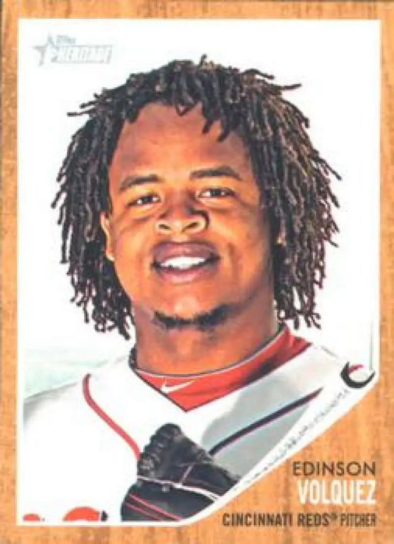2011 Topps Heritage #171 Edinson Volquez NMMT Reds ID:7460