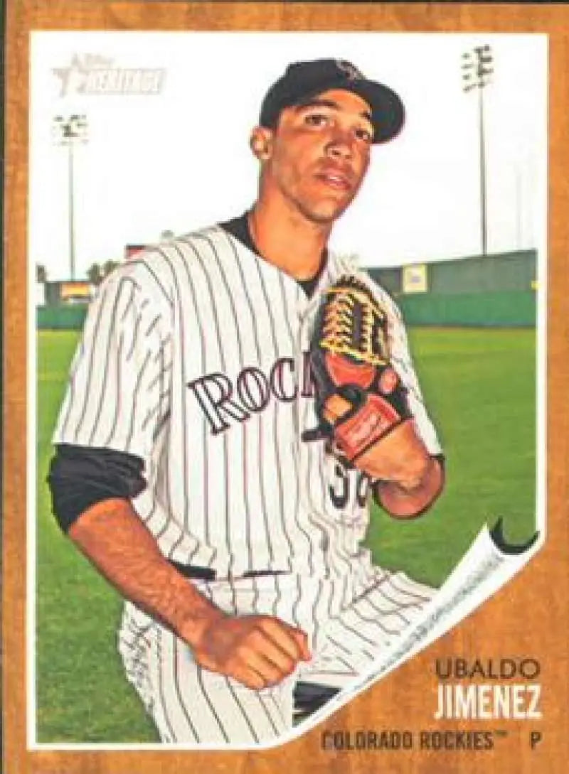 2011 Topps Heritage #378 Ubaldo Jimenez NMMT Rockies ID:7517
