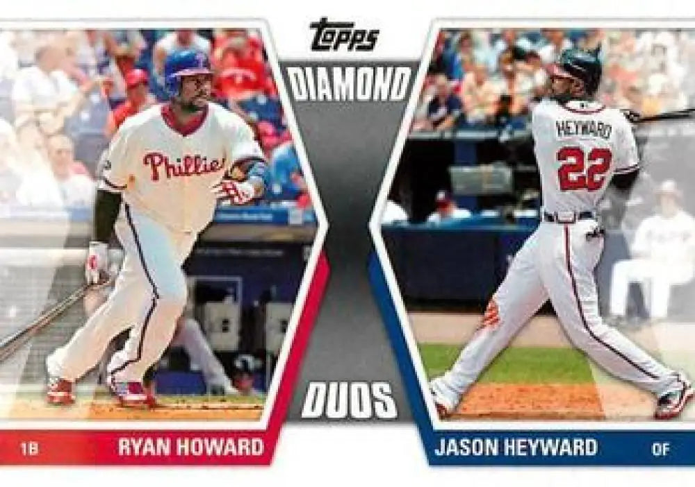 2011 Topps Diamond Duos Series 1 #DD-HH Ryan Howard/Jason Heyward NM-MT
