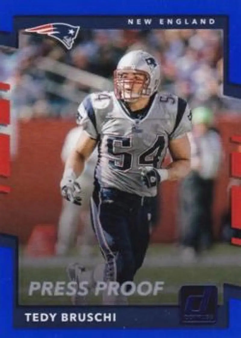 2017 Donruss Press Proof Blue #17 Tedy Bruschi NM-MT Patriots ID:9070