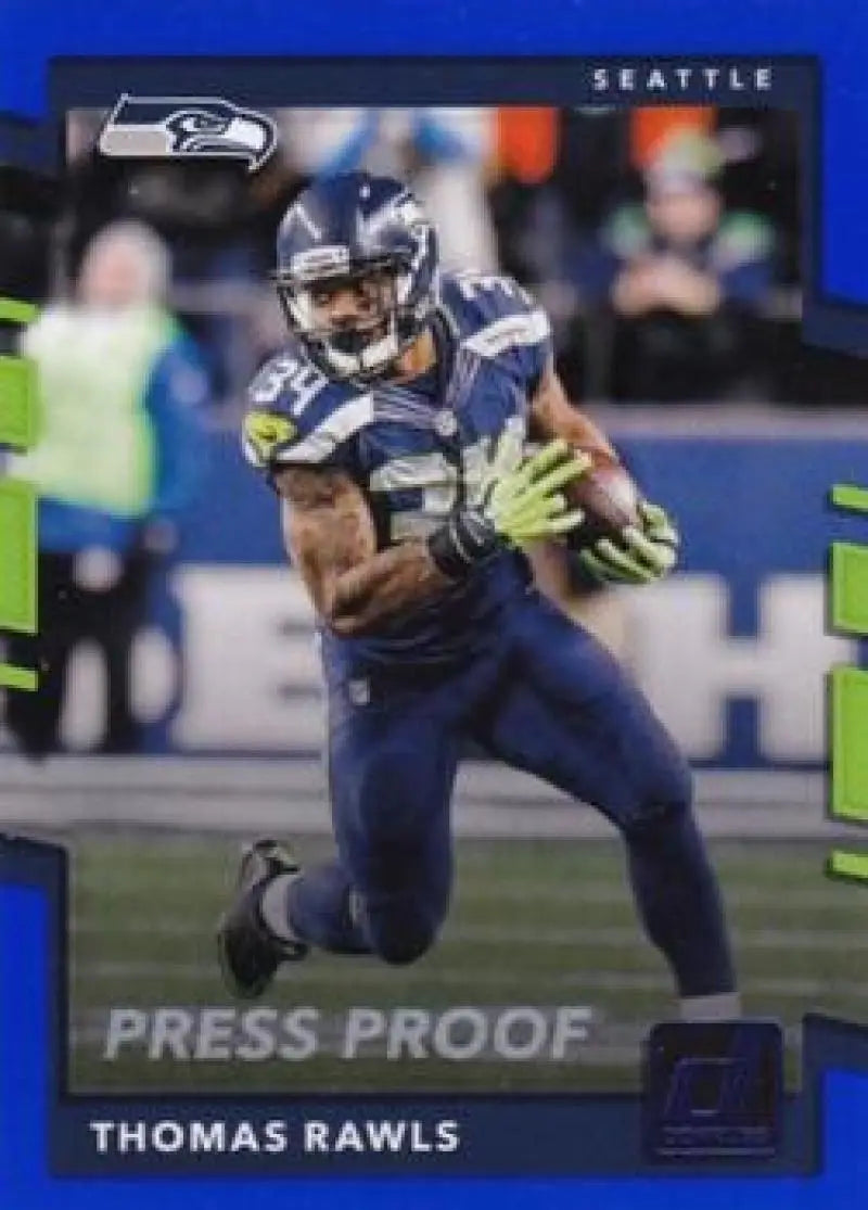 2017 Donruss Press Proof Blue #155 Thomas Rawls NM-MT Seahawks ID:9074