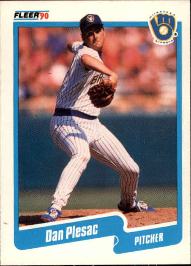 1990 Fleer #334 Dan Plesac NM-MT Brewers ID:9701