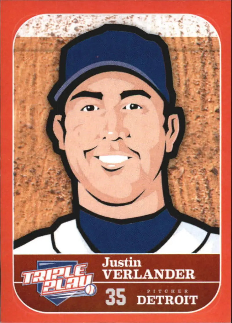 2012 Panini Triple Play Stickers #24 Justin Verlander NM-MT Tigers ID:15195