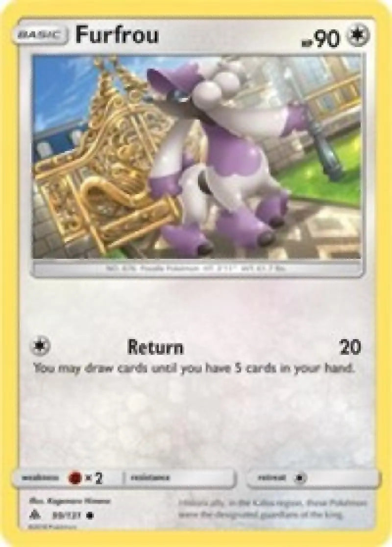 2018 Pokemon Sun & Moon Forbidden Light - Furfrou 99/131 Common