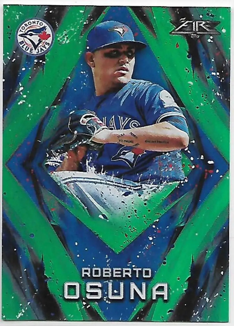 2017 Topps Fire Green #172 Roberto Osuna NM-MT 006/199 Blue Jays ID:6555