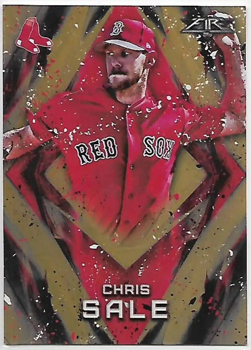 2017 Topps Fire Orange #10 Chris Sale NM-MT 204/299 Red Sox