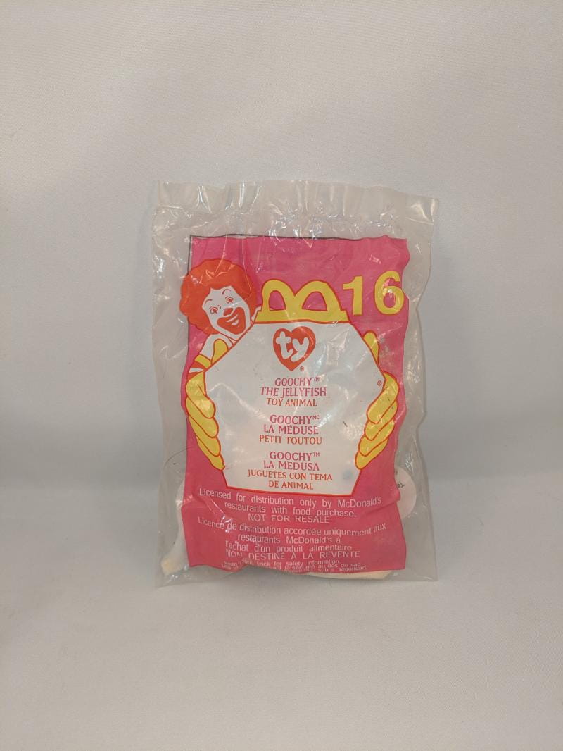 2000 McDonald’s Happy Meal Toy 16 Goochy The JellyFish Teenie Beanie Baby NIP