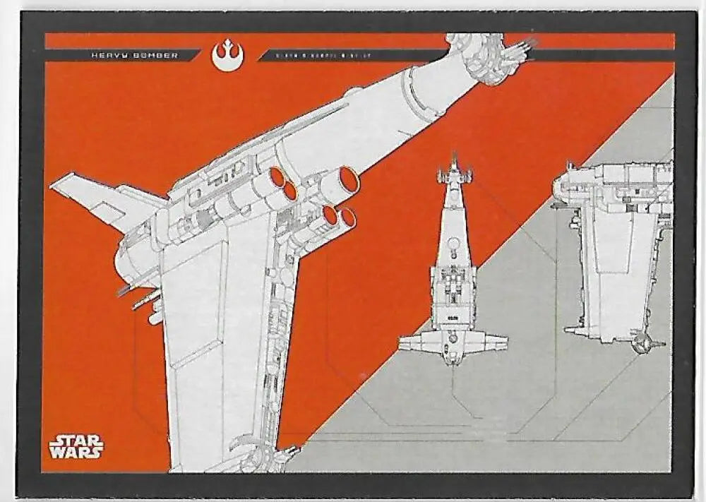 2017 Topps Star Wars Journey to The Last Jedi Blueprints #7 Heavy Bombe ID:27925