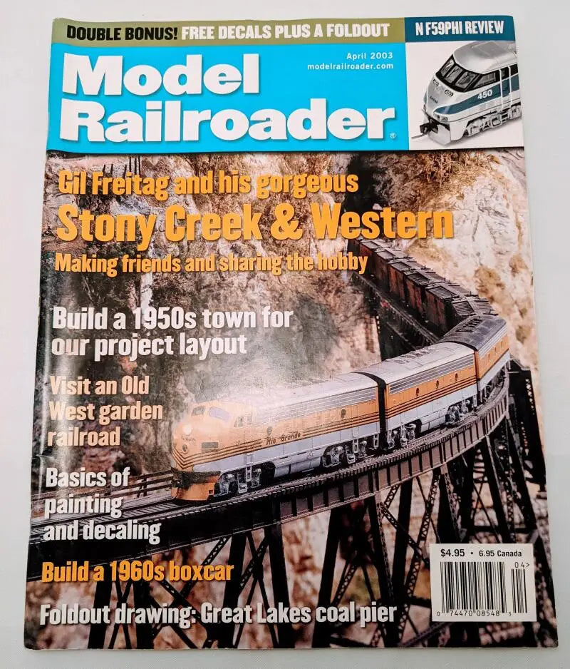 Model Railroader April 2003 (Stony Creek & Western) Magazine Train