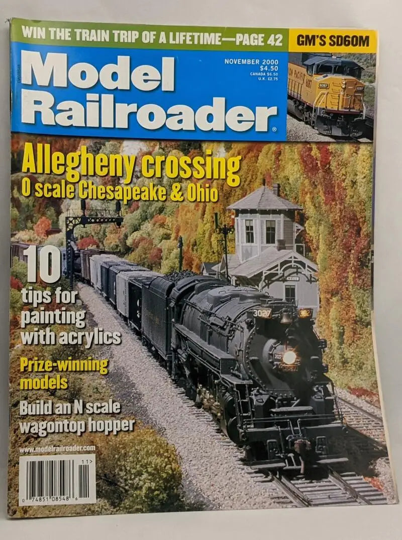 Model Railroader November 2000 (Allegheny Crossing O scale) Train Magazine