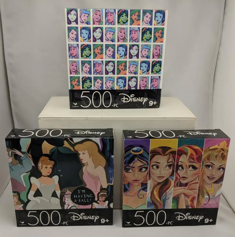 Lot of 3 Cardinal Disney Princess 500 pc Puzzle NIP 11 in x 14