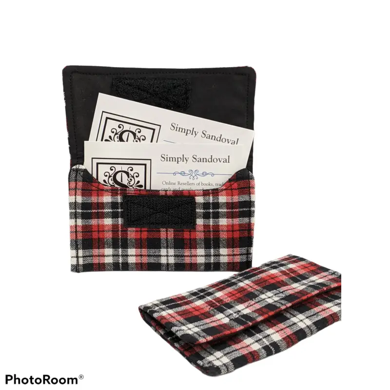 Red & Black Plaid Re-useable *gift card holder * business card holder * ID:33265