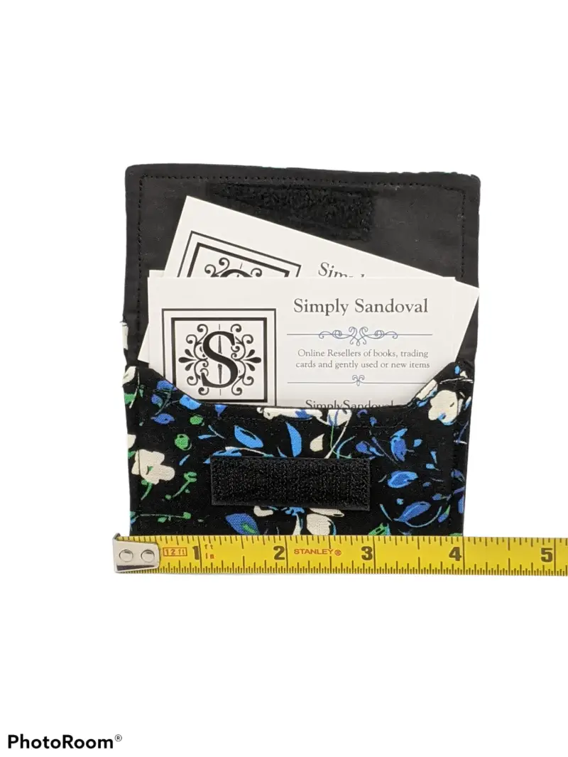 Blue Flowers Re-useable *gift card holder * business card holder *credi ID:33302