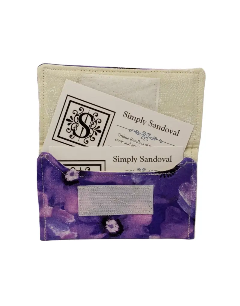 Purple Pansies Re-useable *gift card holder