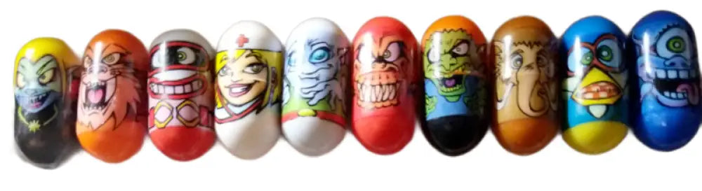 2004 Ja-Ru Moose Mighty Beanz lot of 10 - Visitor Ms. Vampira Bot T-Rex