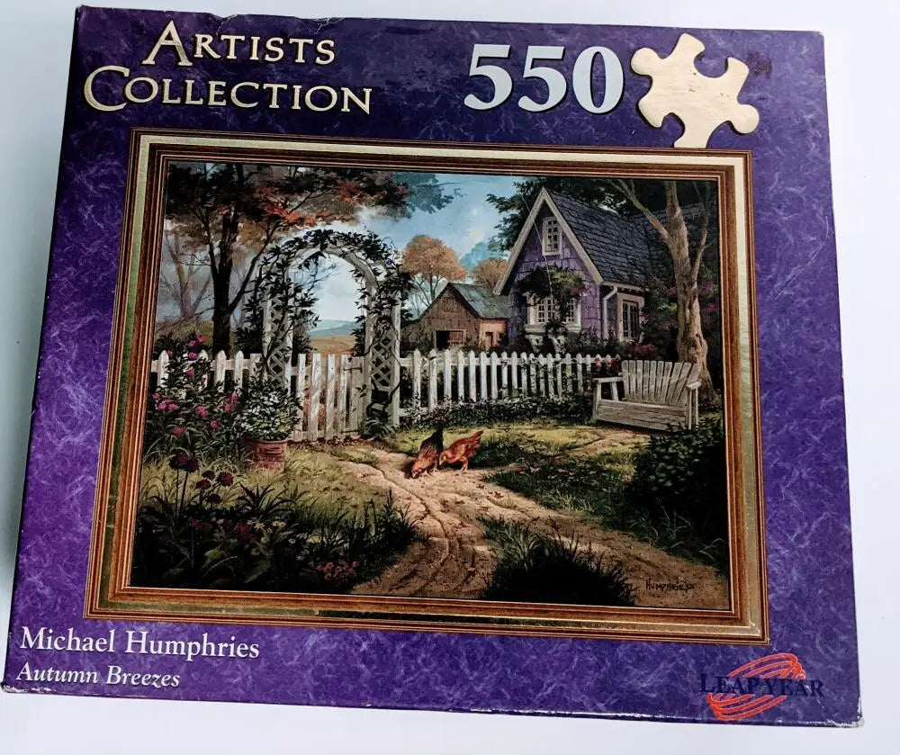Artists Collection 550 Piece Autumn Breezes Leap Year Michael Humphries Puzzle J