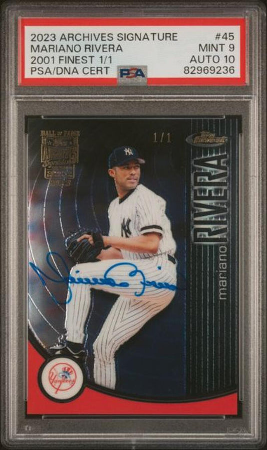 2023 Topps Archives Signature #45 Mariano Rivera PSA 9 MINT Auto 1/1 New York Yankees Baseball Card  Image 1