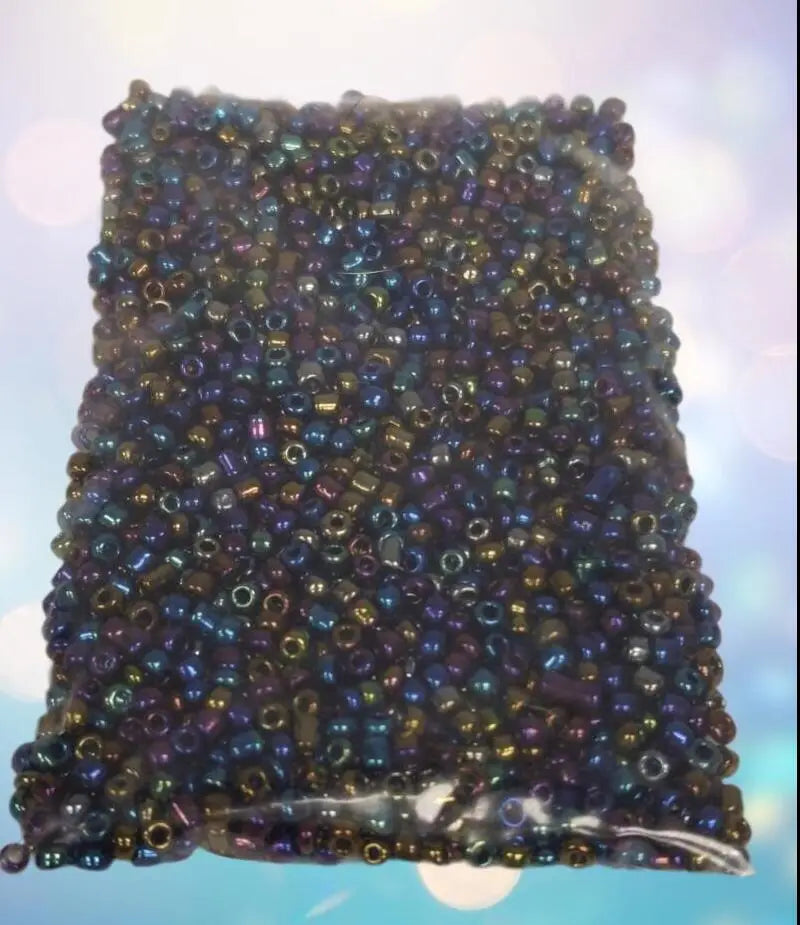 Carnival rainbow 11o seed beads package (20gms)