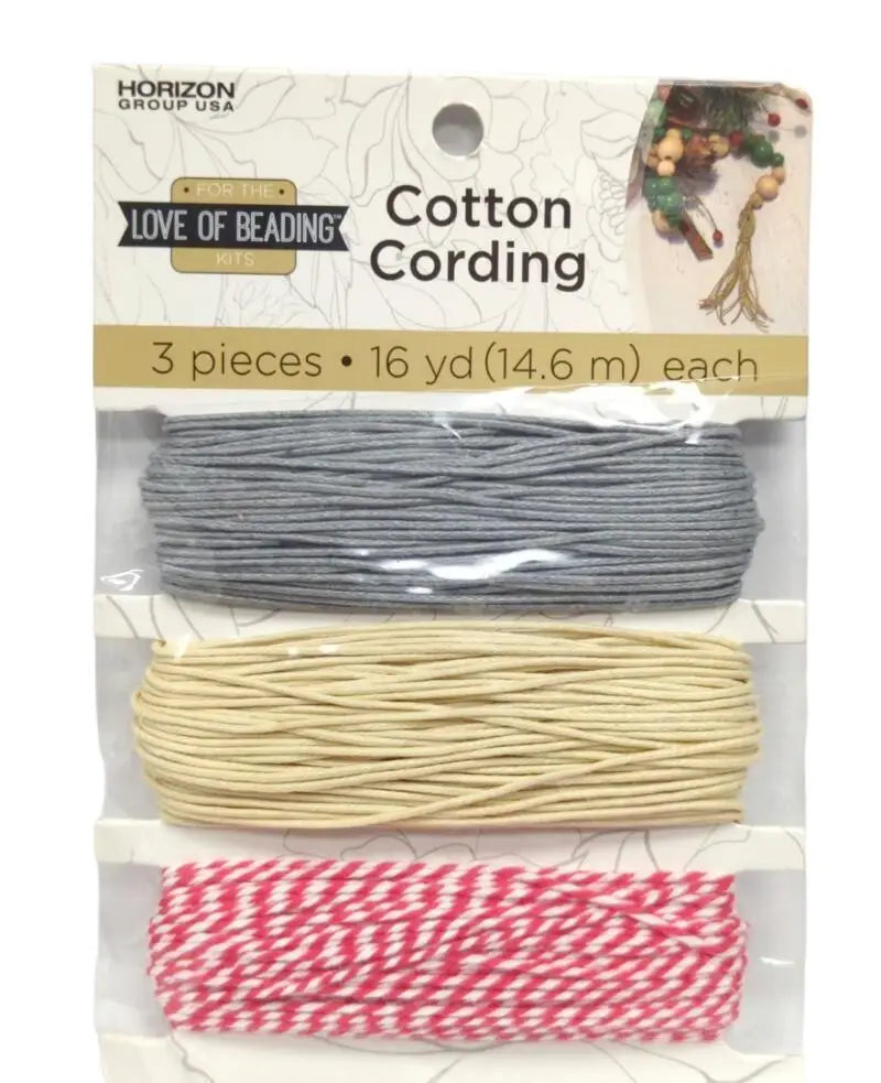 Cotton Cording Red White Beige Gray 16 yards