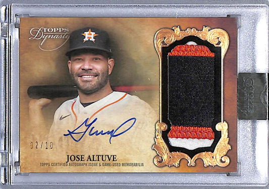 2021 Topps Dynasty #DAP-JAL5 Jose Altuve NM-MT MEM Auto 2/10 Houston Astros Baseball Card  Image 1