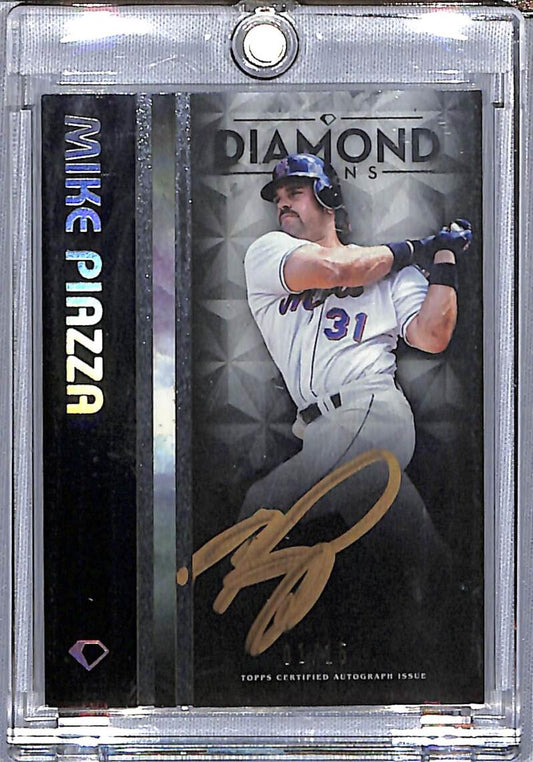 2023 Topps Diamond Icons #BPA-MP Mike Piazza NM-MT Auto 1/15 New York Mets Baseball Card  Image 1