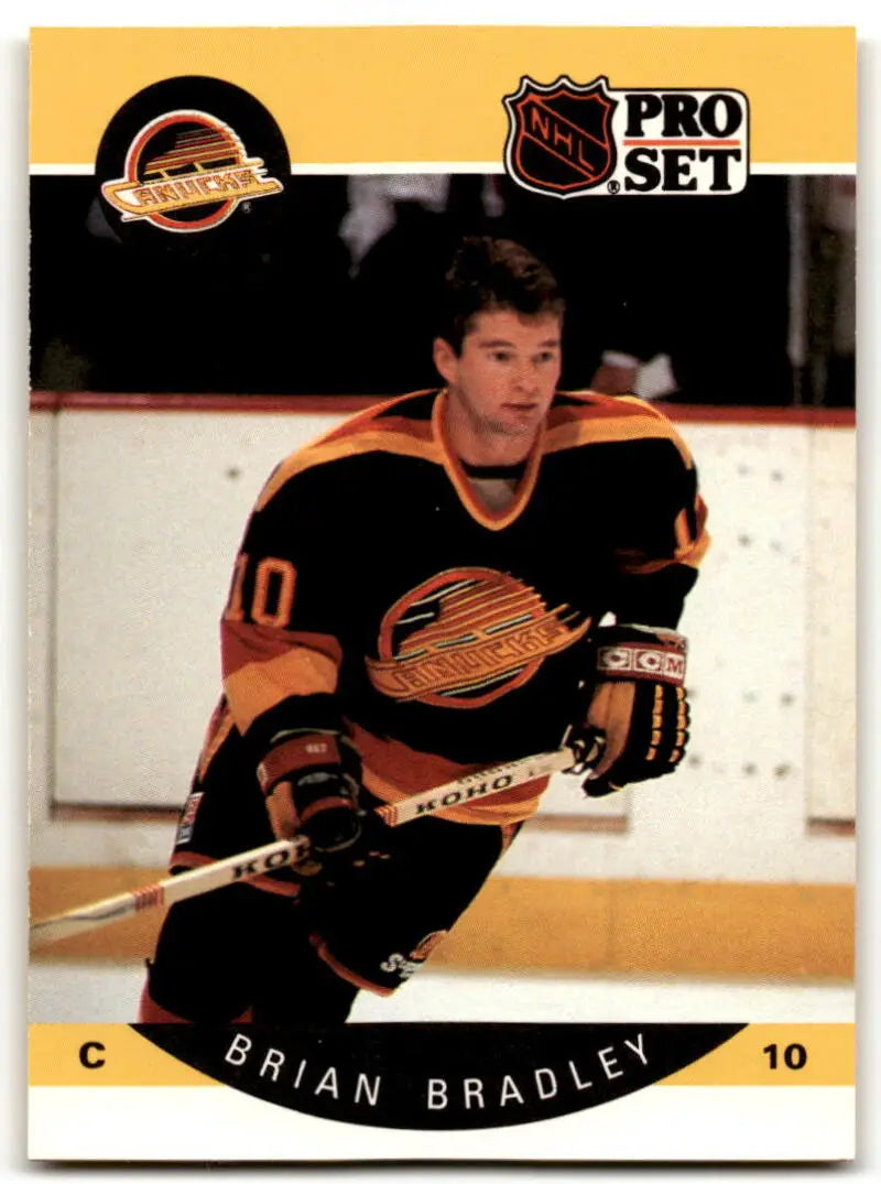 1990-91 Pro Set #294 Brian Bradley NM Near Mint Canucks ID:43136