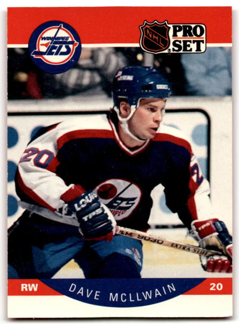 1990-91 Pro Set #333 Dave McLlwain EX Excellent Winn Jets ID:43175