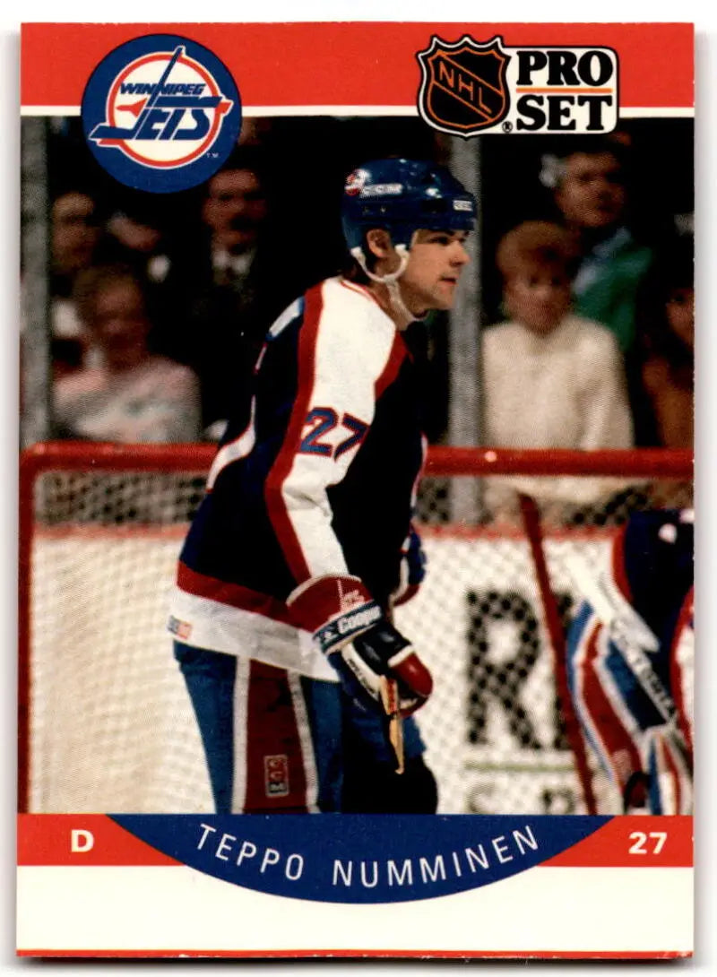 1990-91 Pro Set #334 Teppo Numminen EX Excellent RC Rookie Winn Jets ID:43176