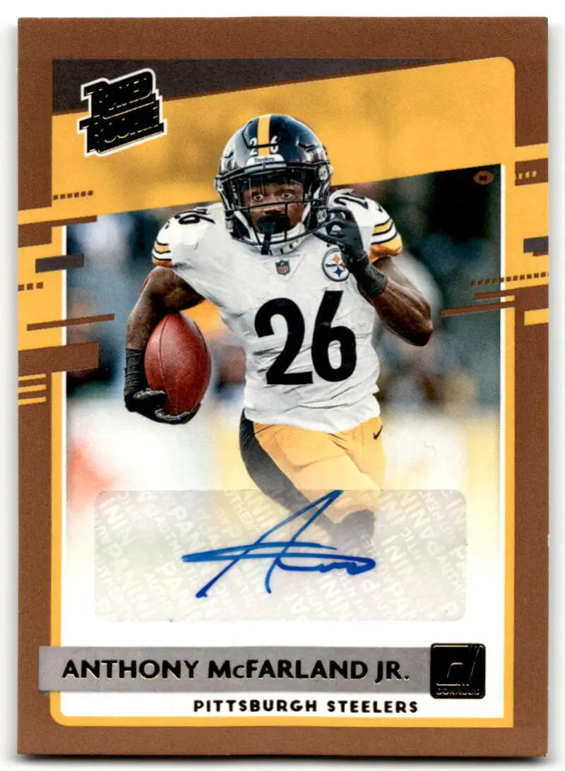 2020 Donruss Rated Rookies Autographs Bronze #341 Anthony McFarland Jr. ID:43269