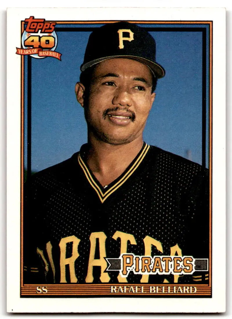1991 Topps #487 Rafael Belliard NM Near Mint Pirates ID:43328