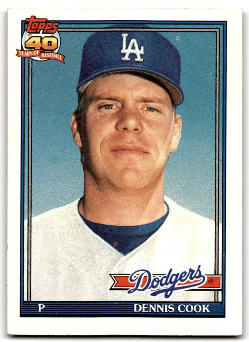 1991 Topps #467 Dennis Cook EX/NM Dodgers ID:43335