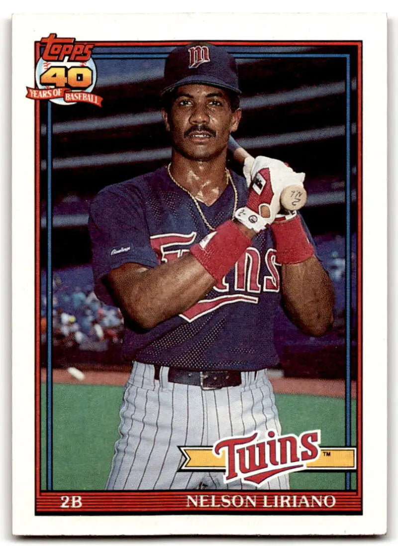 1991 Topps #18 Nelson Liriano NM Near Mint Twins ID:43342