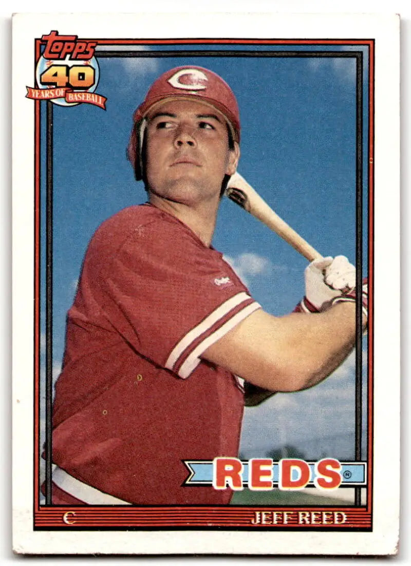 1991 Topps #419 Jeff Reed EX Excellent Reds ID:43343