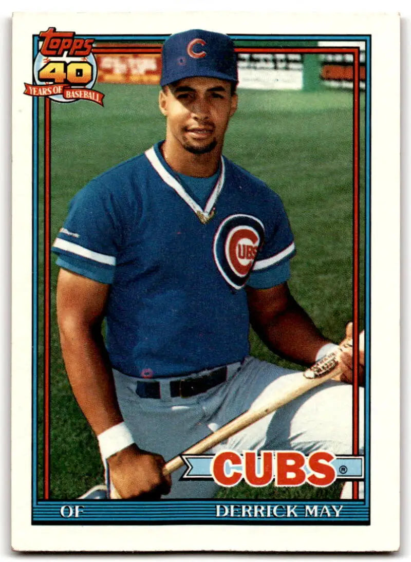 1991 Topps #288 Derrick May NM Near Mint Cubs ID:43345