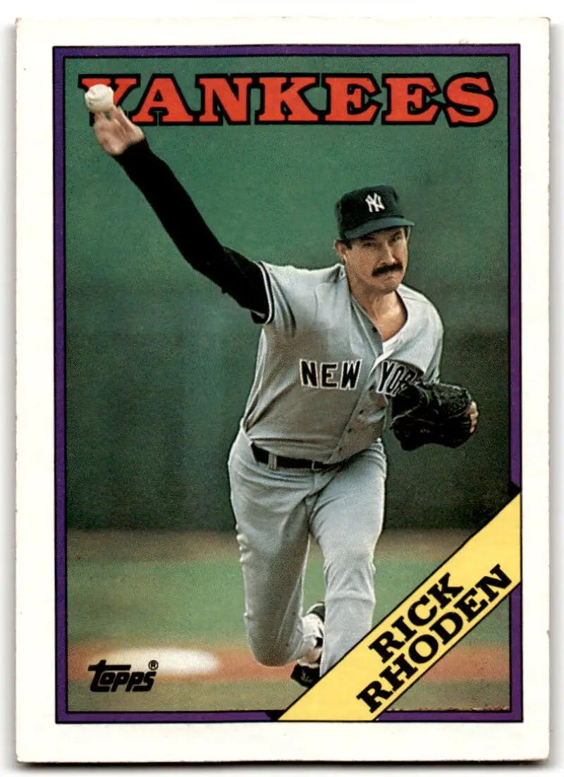 1988 Topps #185 Rick Rhoden EX/NM Yankees ID:43686