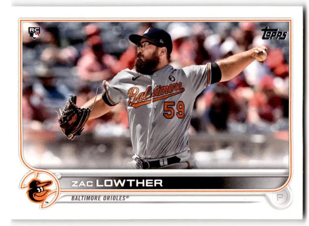 2022 Topps #133 Zac Lowther NM Near Mint RC Rookie Orioles ID:43880