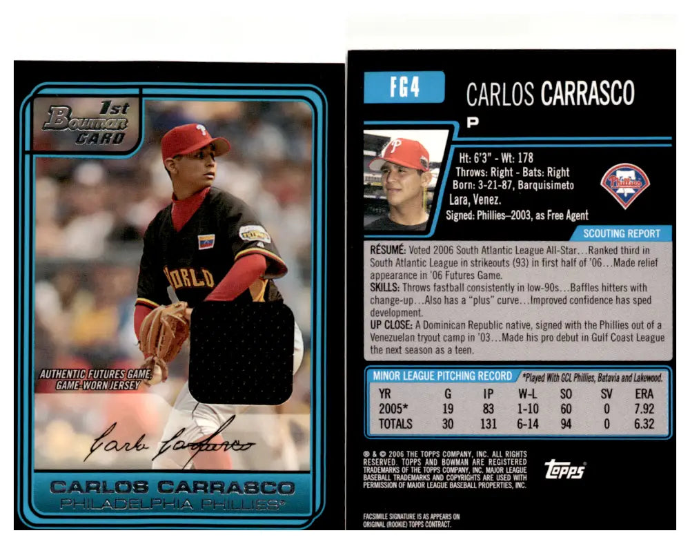 2006 Bowman Draft Picks & Prospects Futures Game Prospects Relic #FG4 C ID:45385