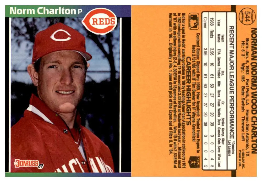 1989 Donruss #544 Norm Charlton ID:45466