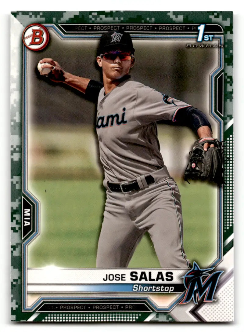 2021 Bowman Prospects Camo #BP-110 Jose Salas NM-MT Marlins 1st Bowman ID:46185