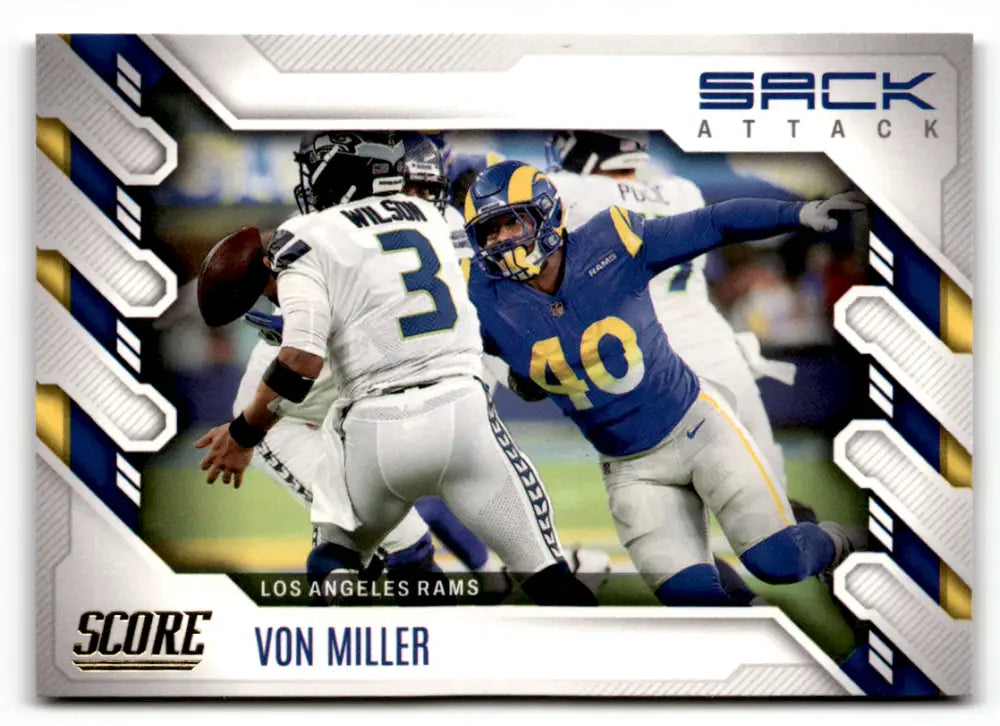 2022 Score Sack Attack Gold #8 Von Miller NM-MT LA Rams ID:48551