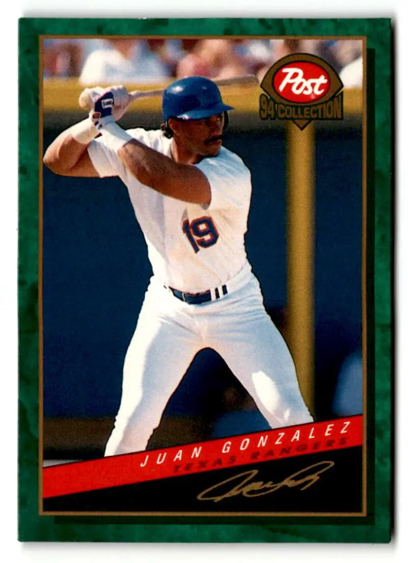 1994 Post Cereal #3 Juan Gonzalez NM ID:48700