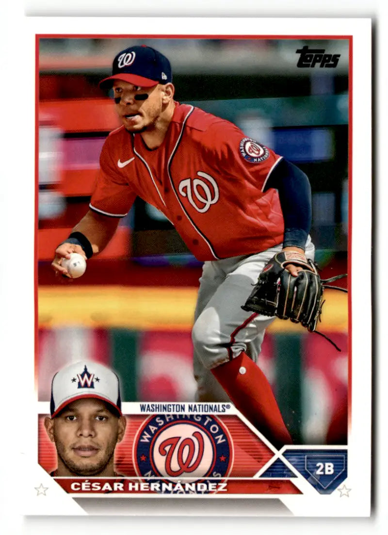 2023 Topps #244 Cesar Hernandez NM-MT Nationals ID:49688